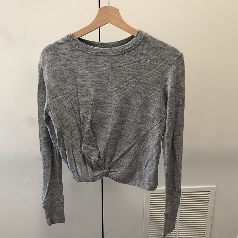 Gray Women's Twist Front Top, Athleta, Size XXS